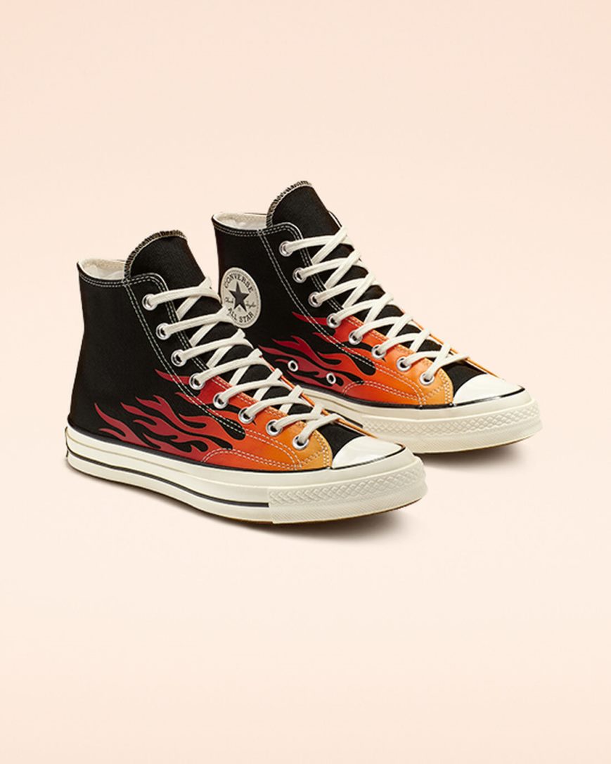 Tenis Converse Chuck 70 Archive Print Cano Alto Masculino Pretas Vermelhas | PT E079TP8